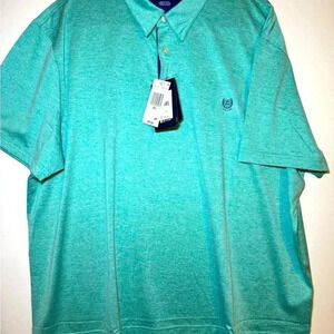 CHAPS GOLF SZ 2XL TOPIC BLUE MOISTURE WICKING UPF 30 NWT machine washable